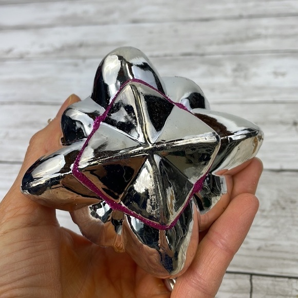 GLITTER CHRISTMAS TREE ORNAMENT pink/white NWT - Picture 4 of 6